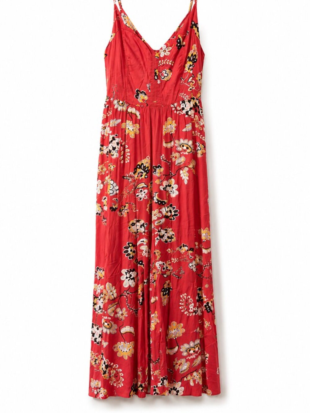 Jams World Red Floral Wide Leg Jumpsuit Size Small